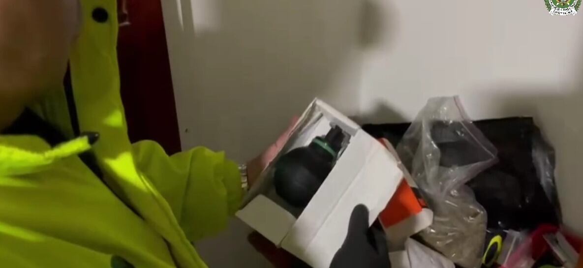 La banda tenía hasta una granada en la vivienda allanada