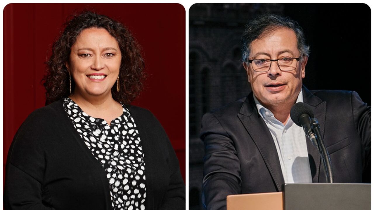 La senadora del Partido Verde, Angélica Lozano, y el presidente de Colombia, Gustavo Petro.