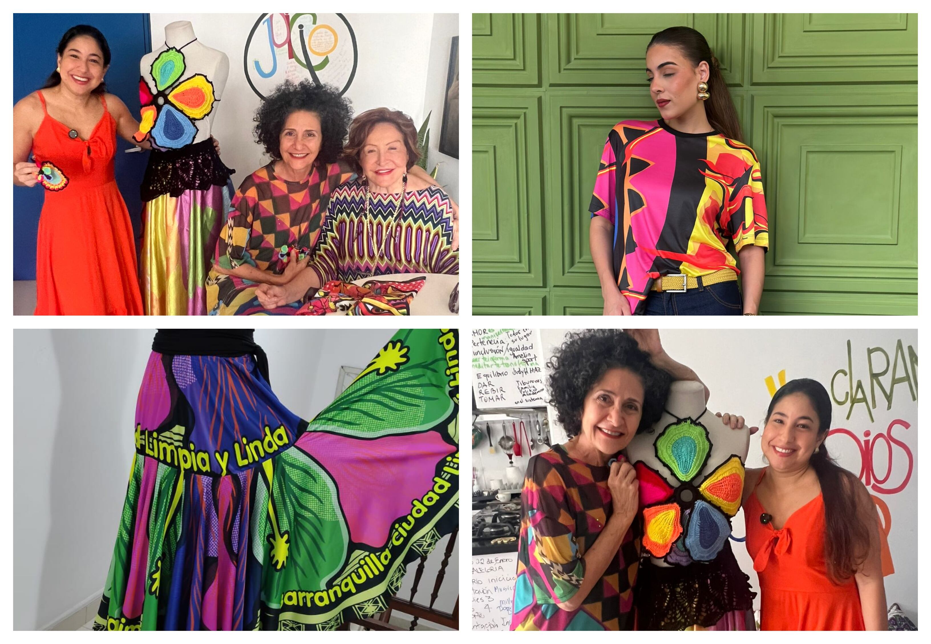 Las cayenas, flor símbolo de Barranquilla, se convirtieron en protagonistas durante los desfiles.