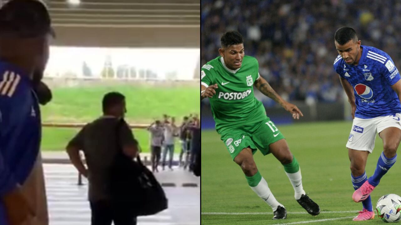 Las imágenes donde fueron recibidos los hinchas de Millonarios en Medellín.