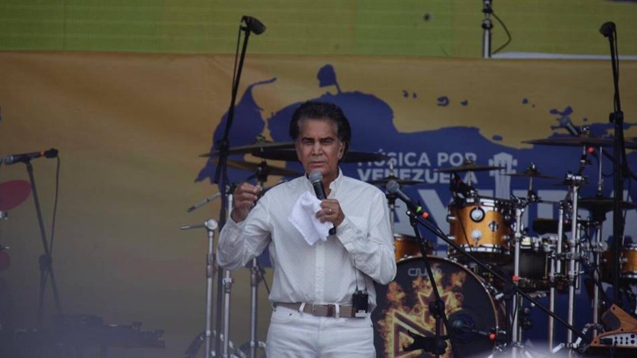 "El Puma" en su presentación en el Venezuela Live Aid