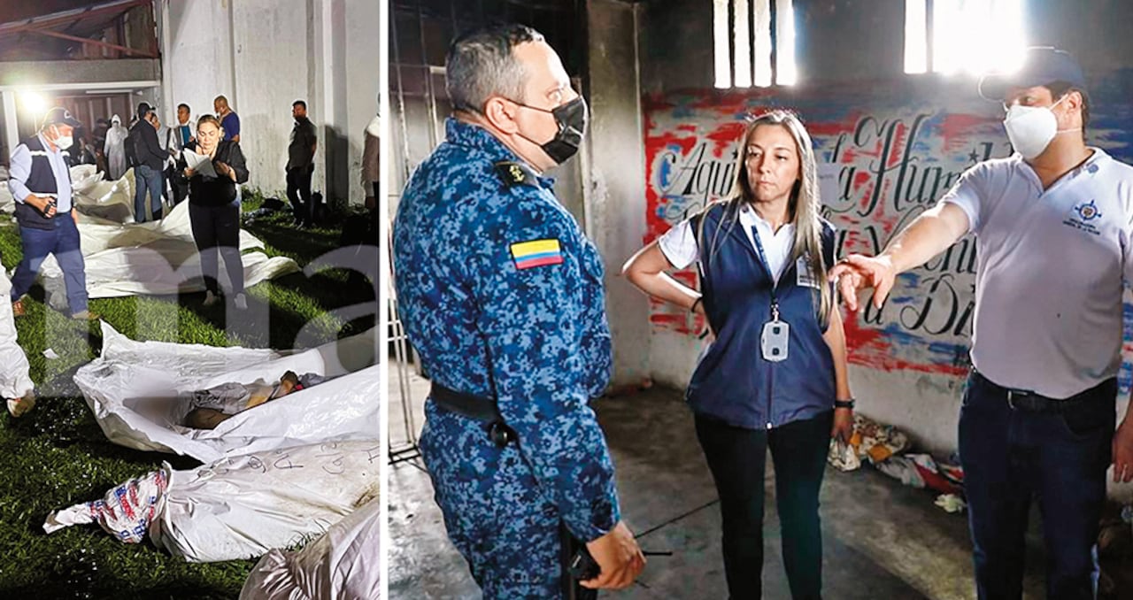 El procurador delegado para la defensa de los derechos humanos, Javier Augusto Sarmiento, fue el primero en llegar a la cárcel para abrir la investigación. De inmediato, pidió el cierre de este patio 8. Las imágenes de los videos recrean minuto a minuto lo que pasó ese día: el ingreso de guardias del Inpec con granadas de gas, el tercer piso ardiendo y, más adelante, cuando los hombres de custodia tratan de salvar la vida de los reclusos.