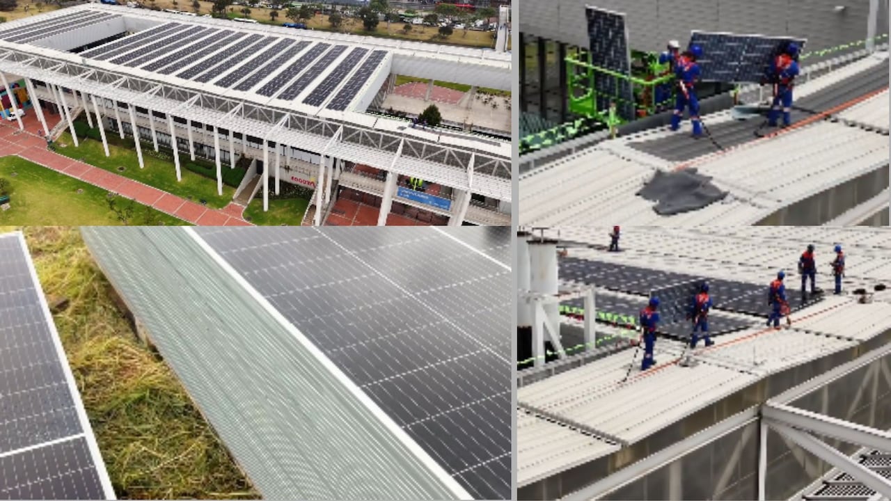 El sistema de paneles solares que se instala en el CEFE El Tunal hace parte de un proyecto que busca beneficiar a cerca de 2.000 hogares de Bogotá con energía más económica.