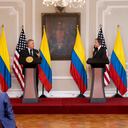 Iván Duque presidente de Colombia con el secretario de Estado de EE.UU. Antony Blinken