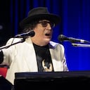 Charly Garcia en la celebración de su cumpleaños 70 en el Centro Cultural Kirchner (Oc 23, 2021). Foto: Pepe MATEOS / TELAM / AFP