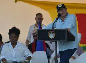 Presidente Gustavo Petro en minga Indígena