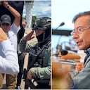 Gustavo Petro no ocultó su molestia por el saludo que uniformados le hacen al presidente electo Abelardo De La Espriella.