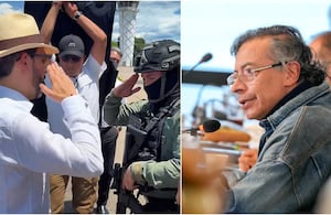Gustavo Petro no ocultó su molestia por el saludo que uniformados le hacen al presidente electo Abelardo De La Espriella.