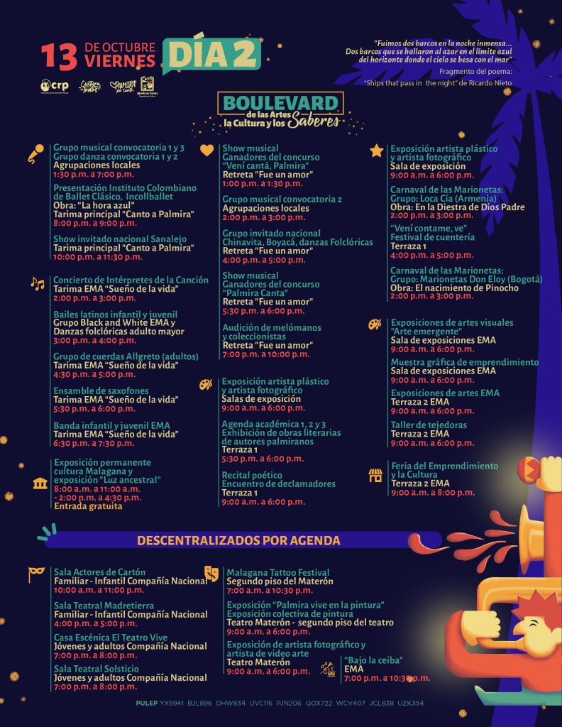 Festival de las Artes Ricardo Nieto en Palmira, Valle.