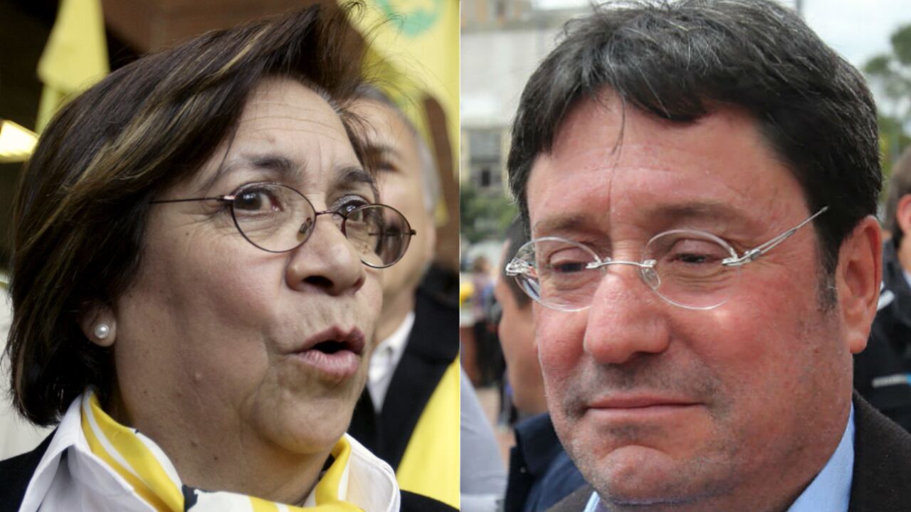 Aída Avella y Francisco Santos.