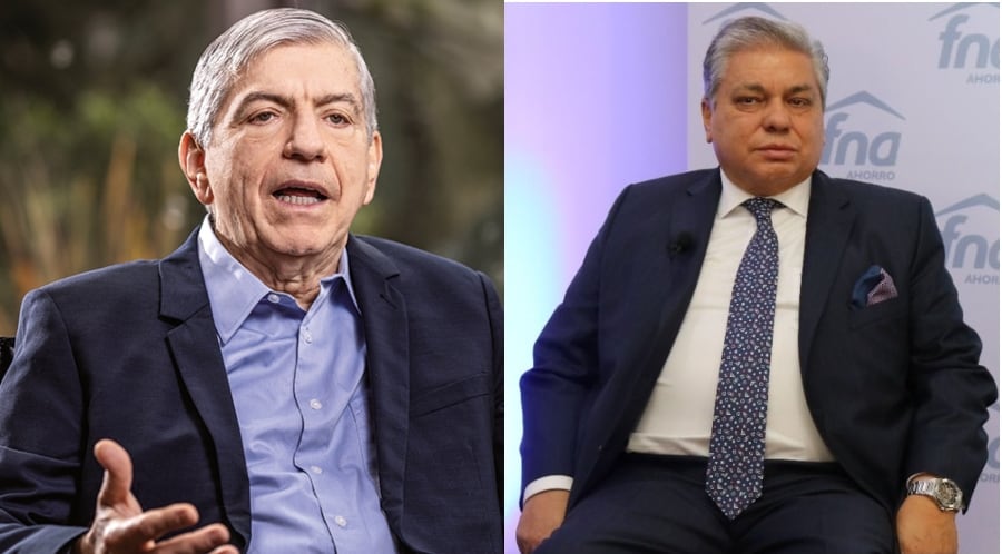 César Gaviria y Gilberto Rondón, director del Fondo Nacional del Ahorro.