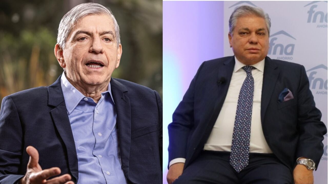 César Gaviria y Gilberto Rondón, director del Fondo Nacional del Ahorro.
