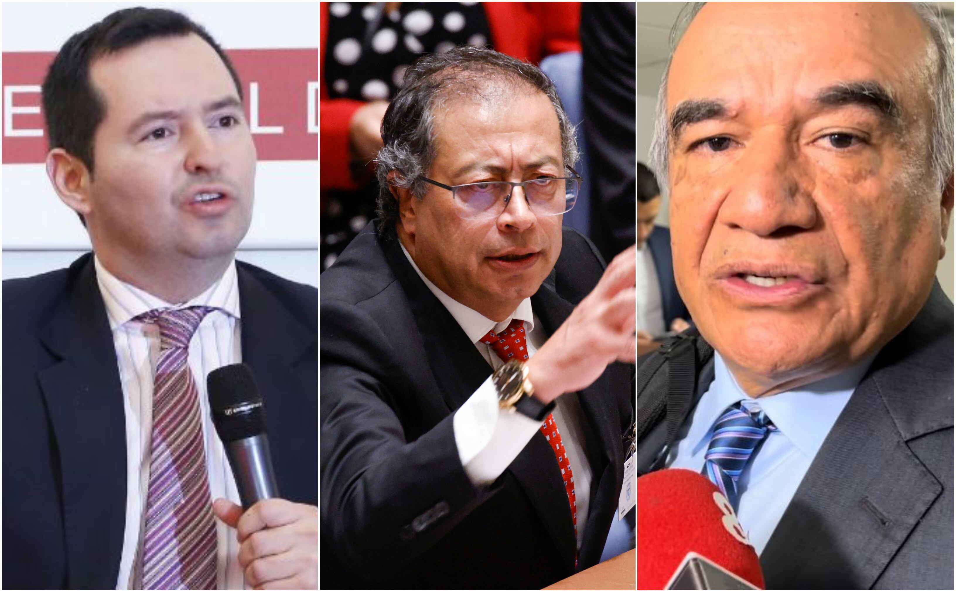 Gustavo Petro, Jorge Fernando Perdomo y Héctor Carvajal