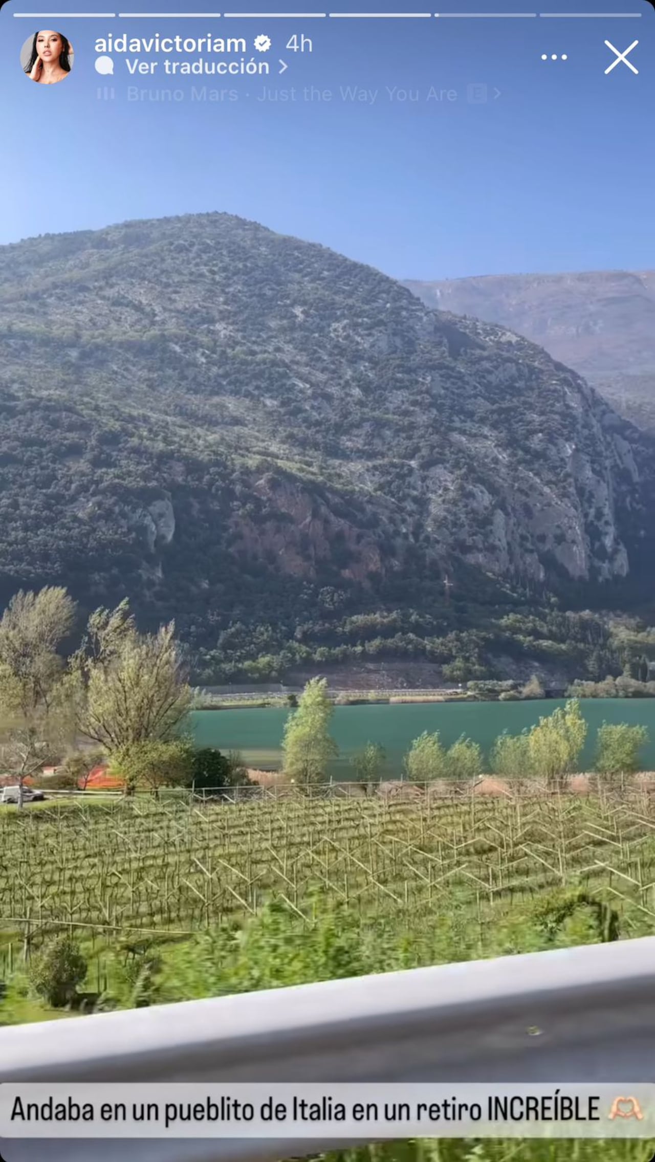 Aida Victoria Merlano de viaje por Italia