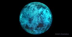 Luna brillante llamada Europa, en Júpiter.