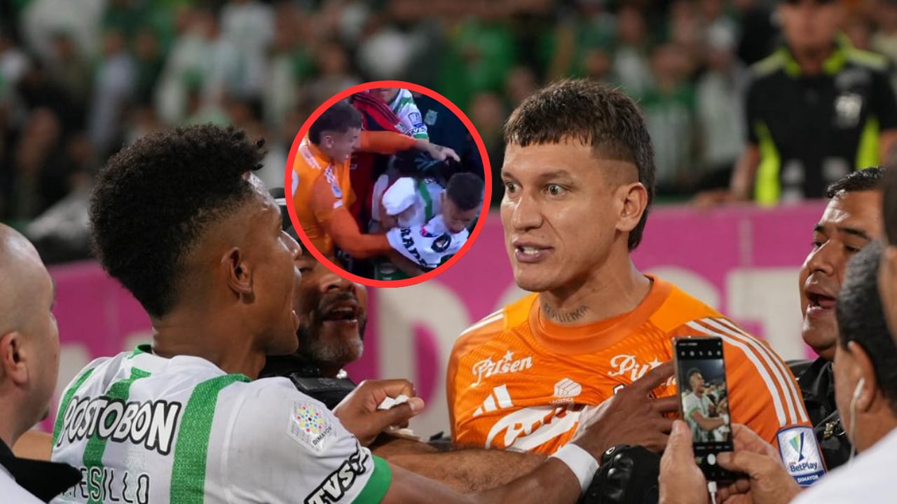 Aguerre, furioso después del Nacional vs. Medellín. Se fue sobre Mateus Uribe.