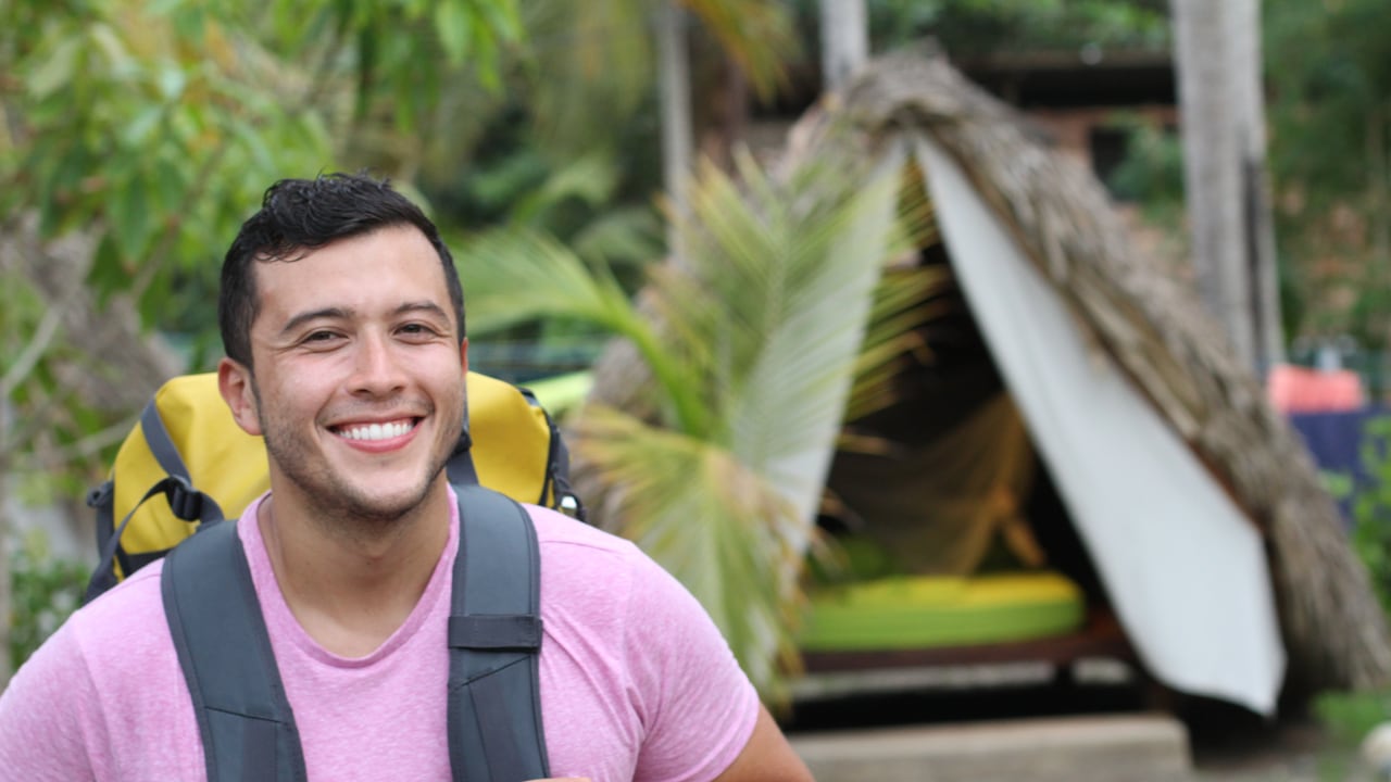 Turista en el Amazonas colombiano