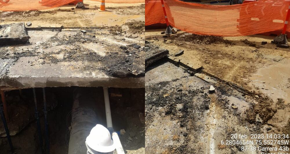 Afectaciones en la zona nororiental de Medellín por las fuertes lluvias.