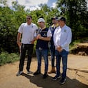 Gobernador de Bolívar, Yamil Arana, en la zona de la emergencia.