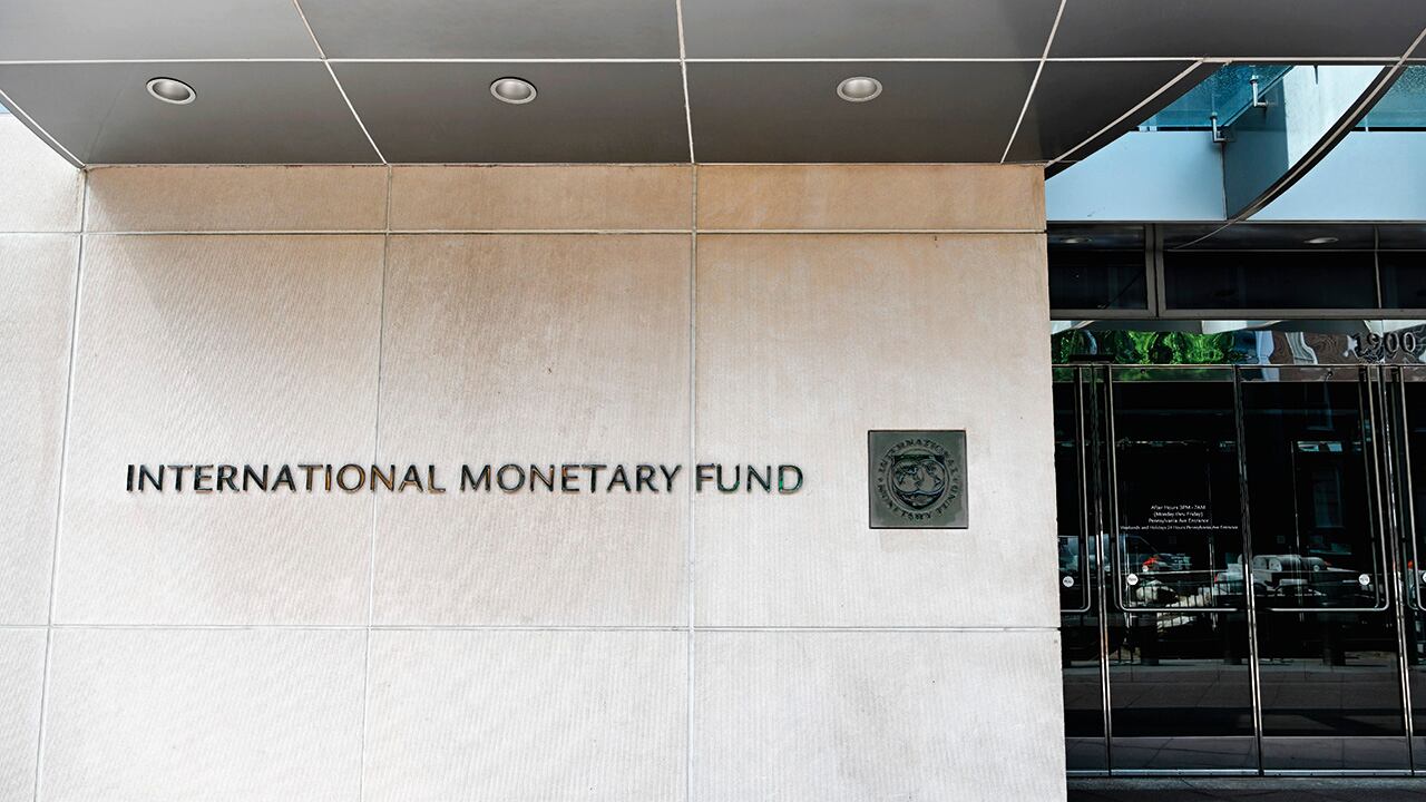 Photo taken on July 8, 2026 shows the International Monetary Fund IMF Headquarters in Washington, D.C., the United States. The International Monetary Fund on Wednesday projected that global growth will slow to 3.0 percent in 2026 before recovering to 3.4 percent in 2027. (Photo by Li Rui/Xinhua via Getty Images)