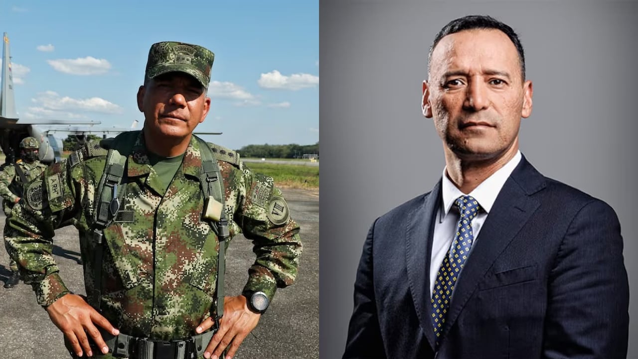 Mayor general (r) Jorge Mora, designado ministro de Defensa, y Pedro Sánchez, actual ministro de esa cartera.
