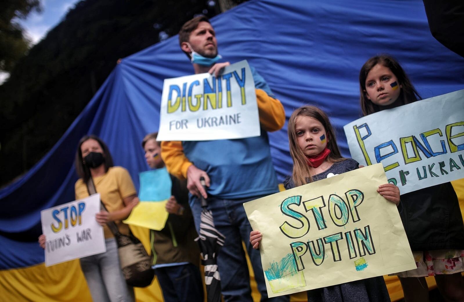 Protestas en la Embajada de Rusia en Bogotá, Ciudadanos de Ucrania