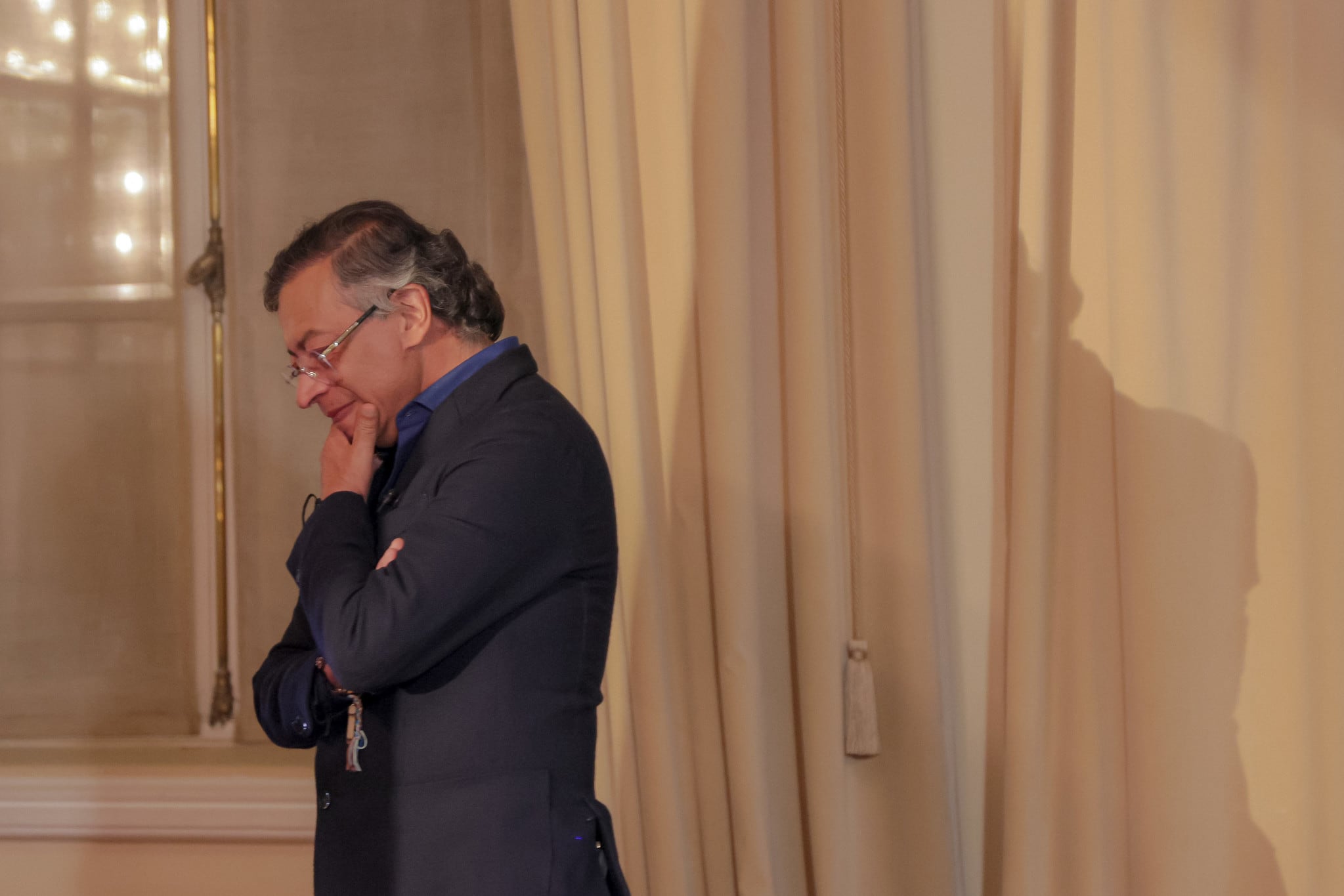 El presidente, Gustavo Petro, el 9 de enero de 2026 en la Casa de Nariño, en Bogotá