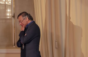 El presidente, Gustavo Petro, el 9 de enero de 2026 en la Casa de Nariño, en Bogotá