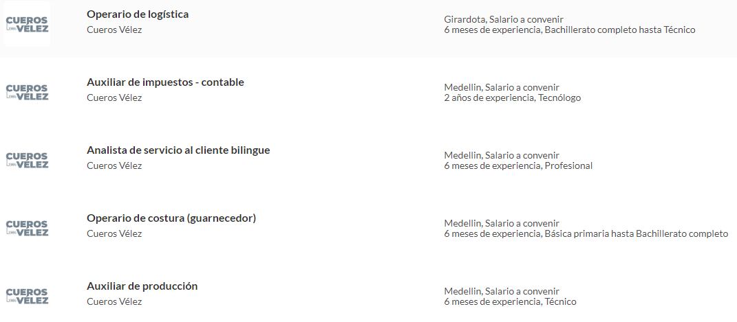 Vélez está ofreciendo empleos. A través del portal de empleos de Semana conozca esta y otras ofertas, ingresando en: https://www.semana.com/empleos/