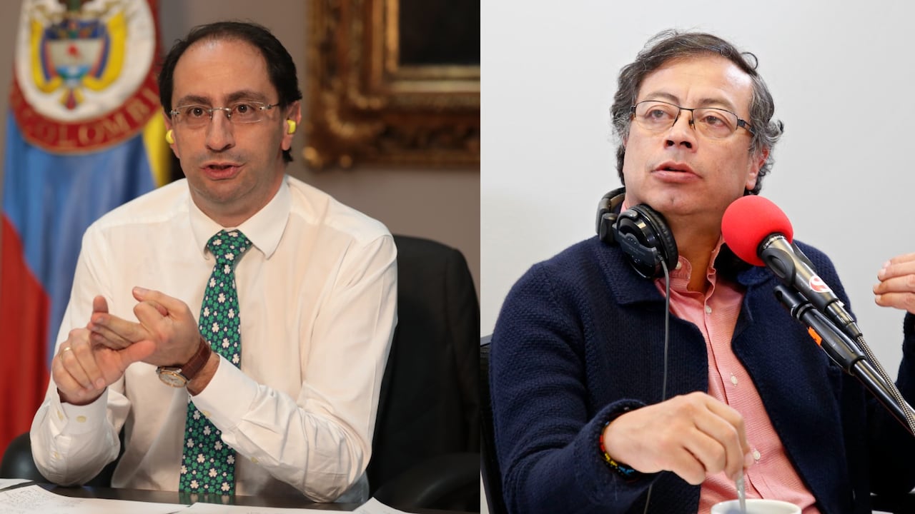 José Manuel Restrepo, ministro de Hacienda y Gustavo Petro, senador