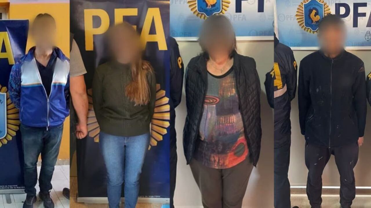 La Policía Feneral Argentina publicó las imágenes de las detenciones