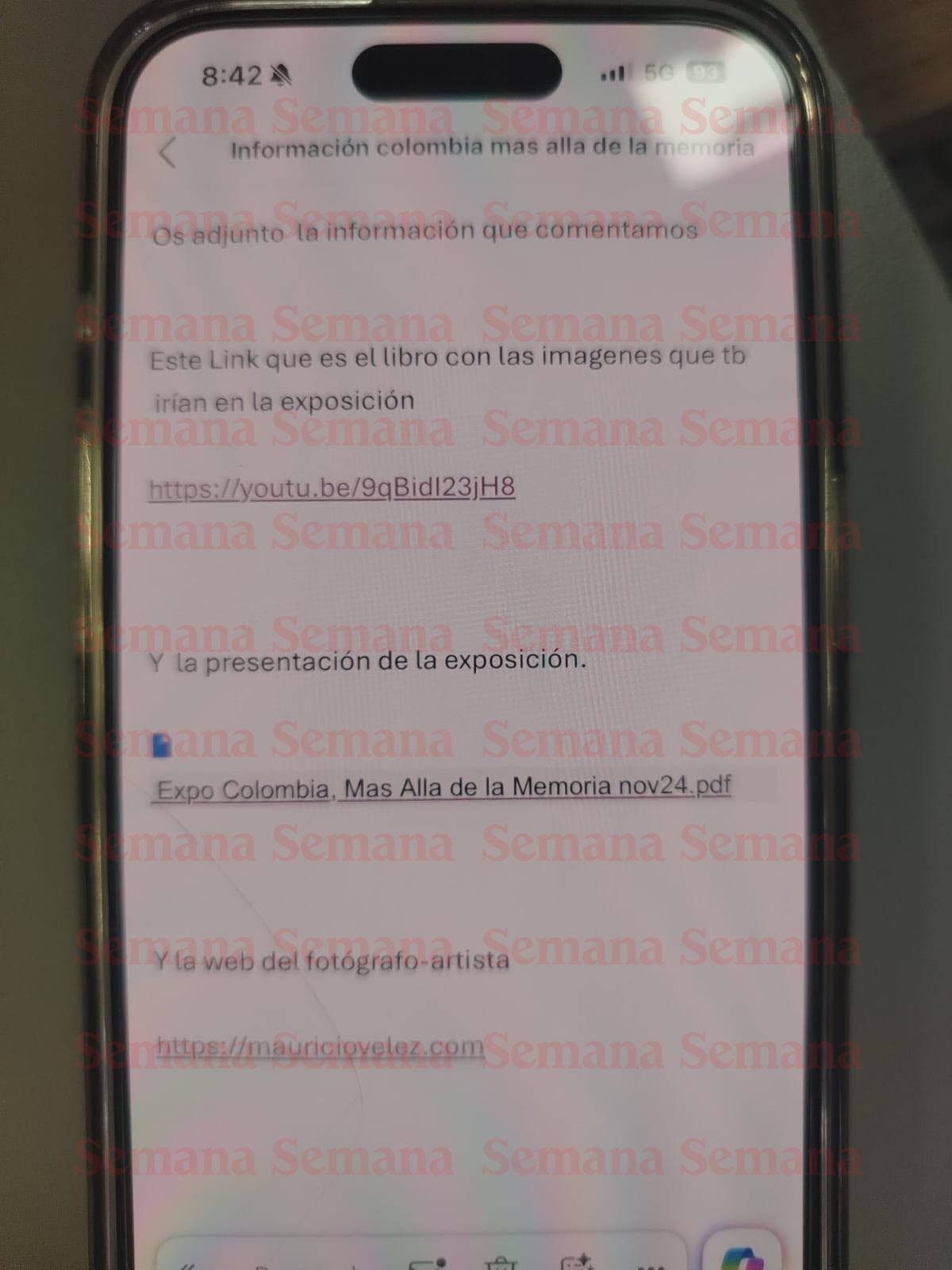 Eva Ferrer, Mauricio Vélez documentos