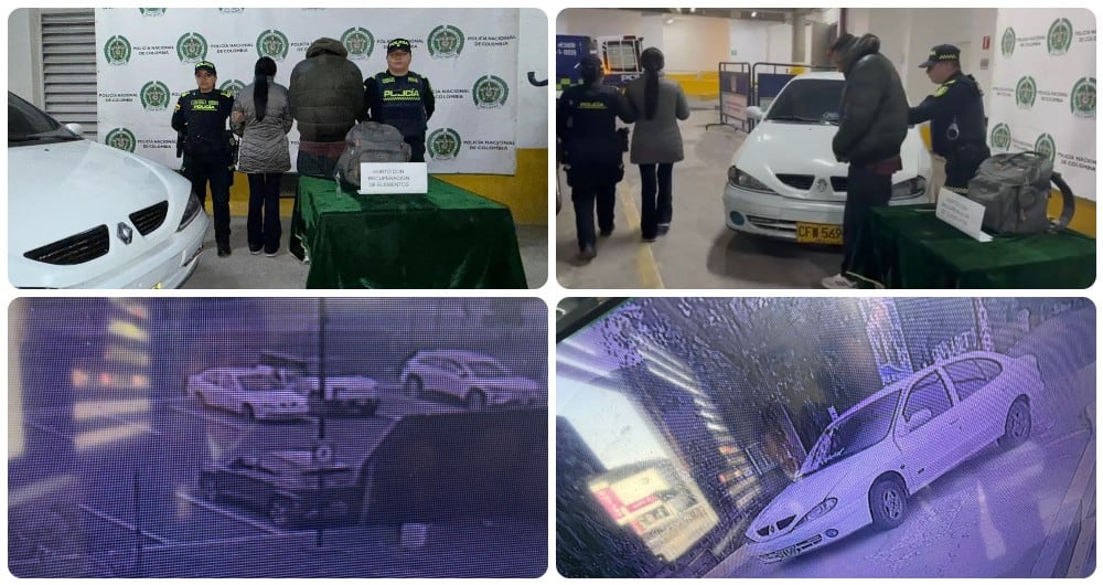 Captura de dos personas que fueron sorprendidos con las pertenencias de una familia que fue víctima de esta modalidad.