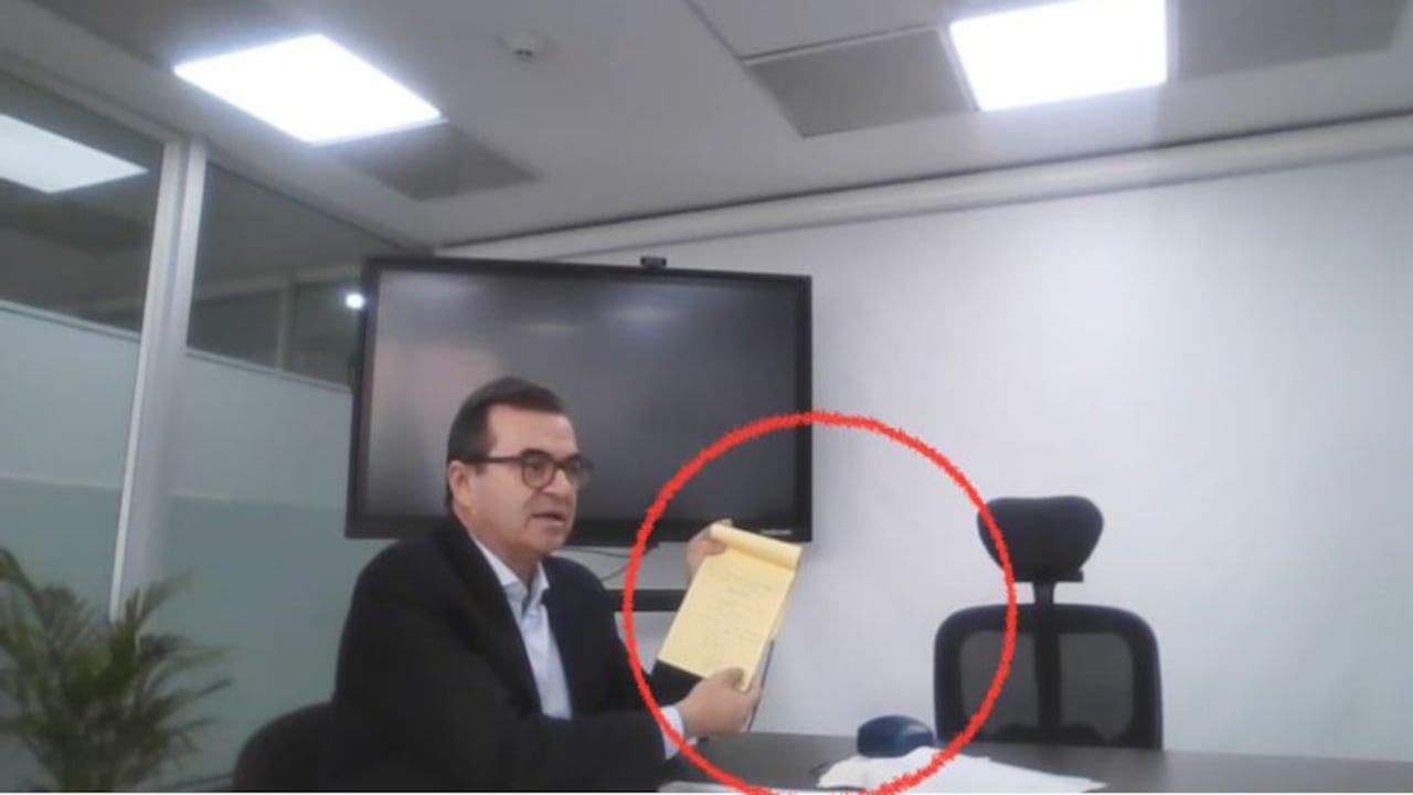 El exdirector de la UNGRD, Olmedo López, en la declaración ante la Fiscalía por el escándalo de corrupción en la entidad.