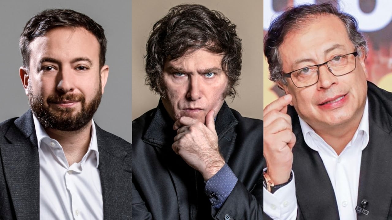 Agustín Laje, Javier Milei y Gustavo Petro