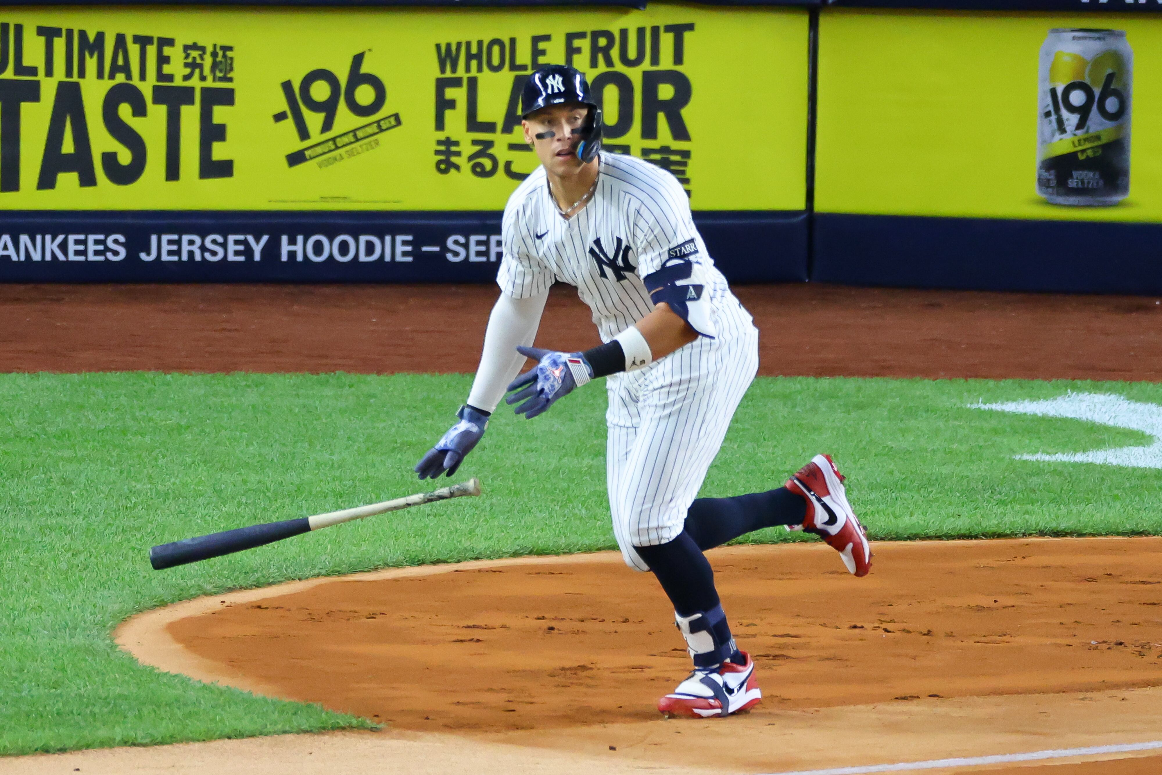 BRONX, NY - SEPTEMBER 11:  Aaron Judge #99 of the New York Yankees at bat during the game against   the Detroit Tigers on September 11, 2025 at Yankee Stadium in the Bronx, New York.  Photo by Rich Graessle/Icon Sportswire via Getty Images)