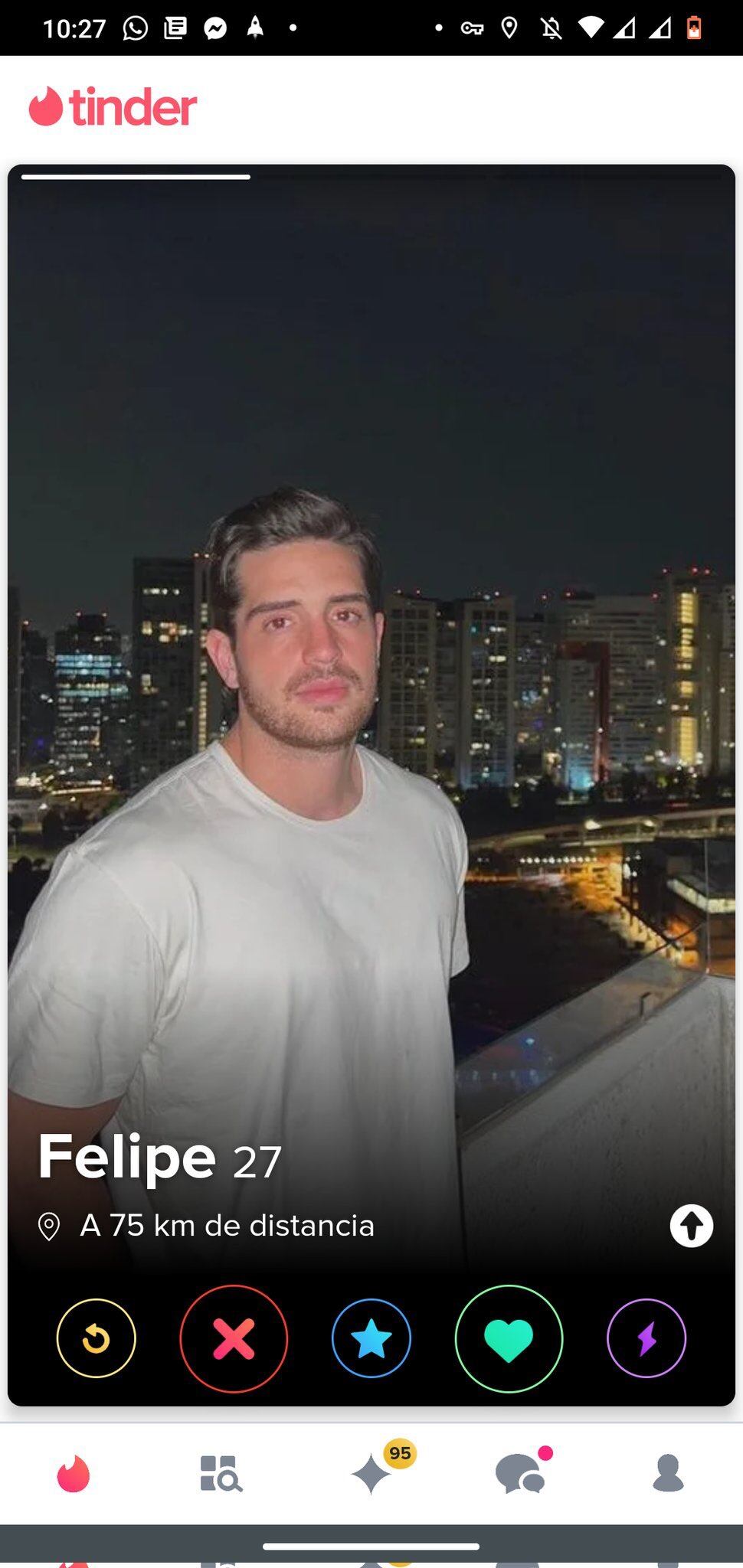 El perfil falso de Juan José Lafaurie Cabal en Tinder.