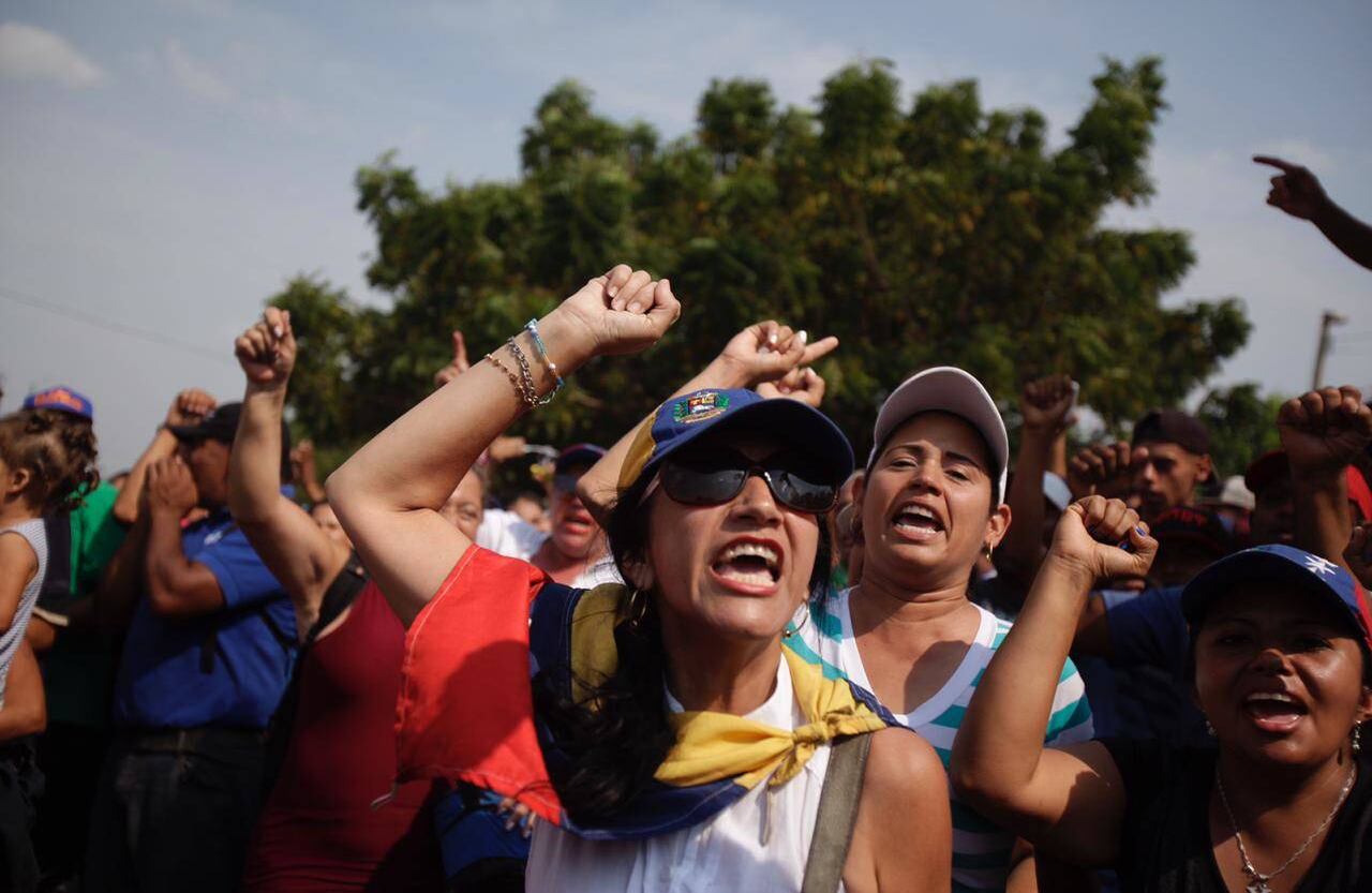 Guaidó explicó que hay más de un millón de voluntarios listos para participar en el ingreso de la ayuda humanitaria..foto: Diana Rey Melo