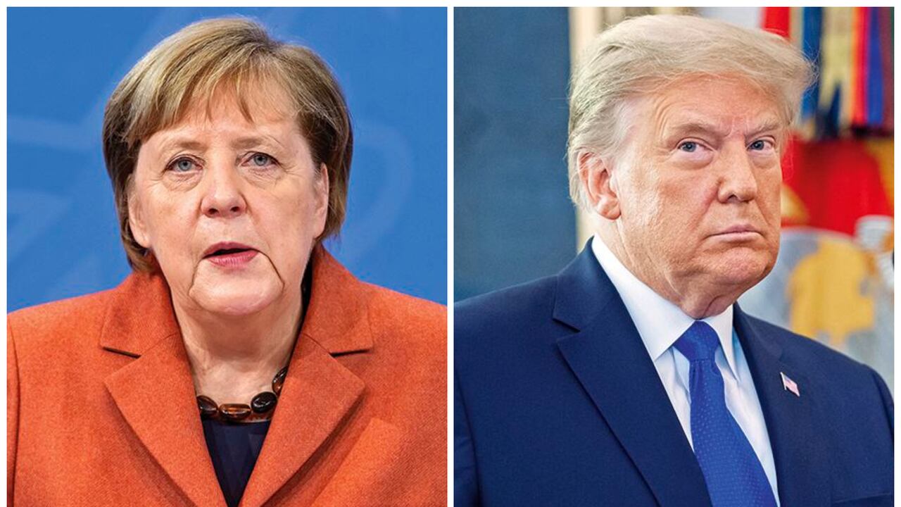 Angela Merkel, canciller de Alemania, y Donald Trump, presidente de Estados Unidos.