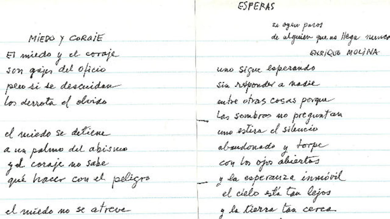 Las composiciones inéditas se llaman "Miedo y coraje" y "Esperas".