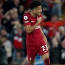Luis Díaz, jugador del Liverpool celebra el gol ante el Crystal Palace