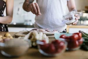 Foto de referencia de sal en la comida