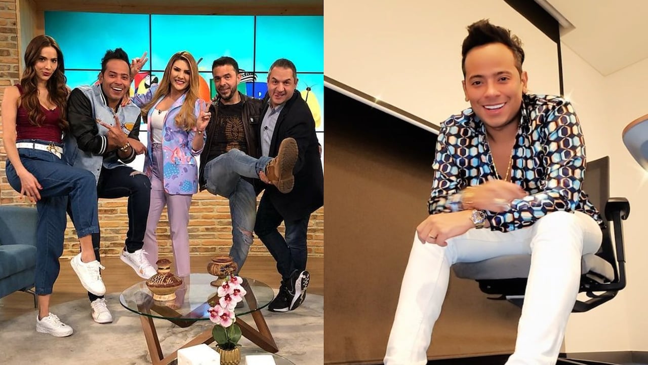 El presentador sufrió aparatosa caída durante transmisión.