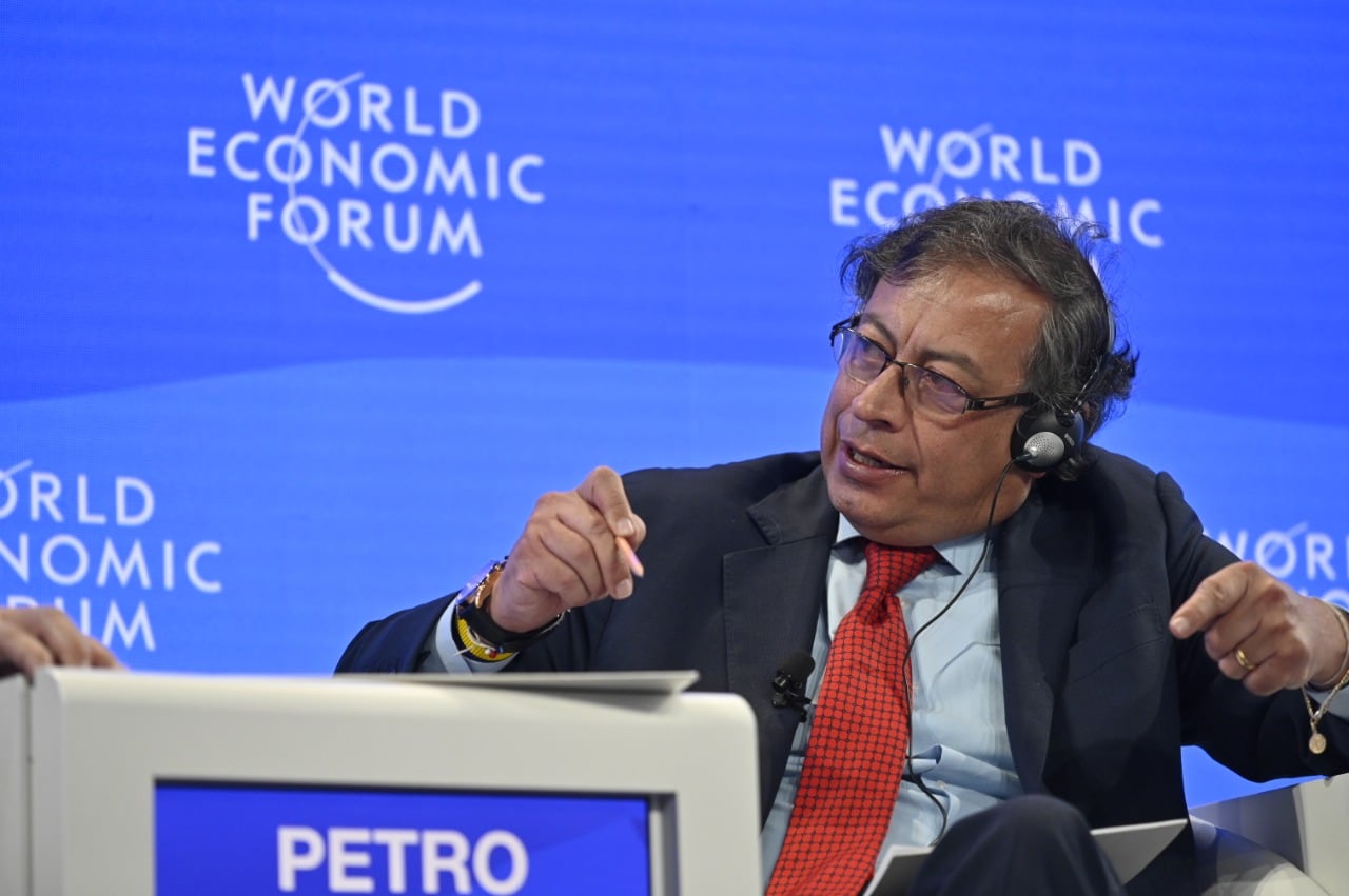presidente Gustavo Petro en Foro Económico Mundial que se lleva a cabo en Davos.  Foto: Cristian Garavito - Presidencia de la República