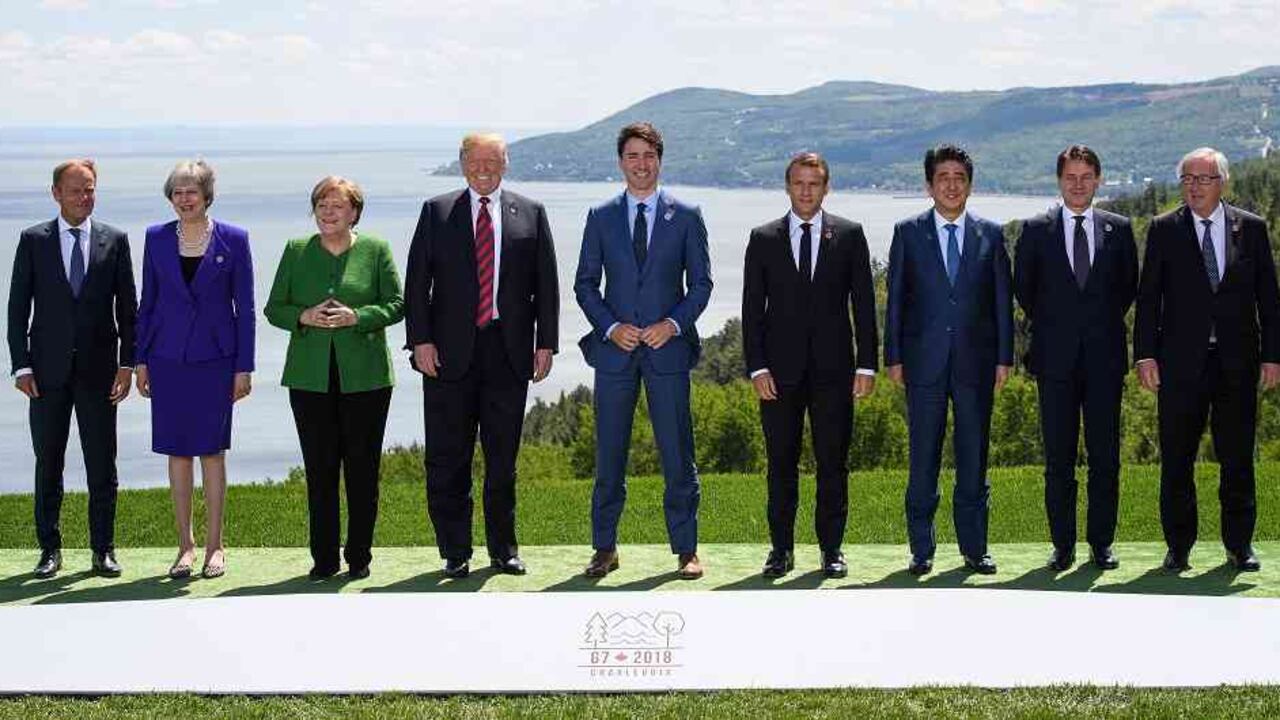 Líderes de los países miembros del G-7 en Canadá.