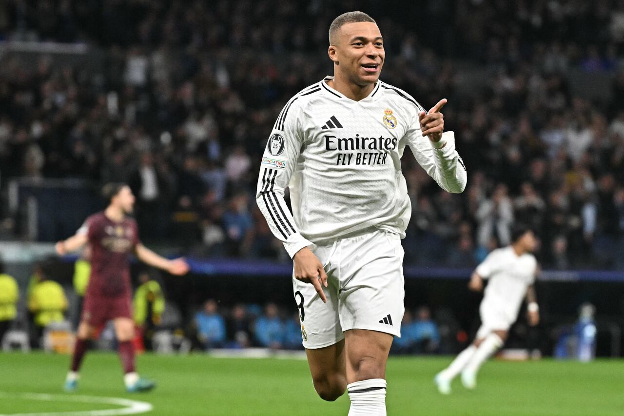 Mbappé anota su primer Hack Trick con el Real Madrid en Champions