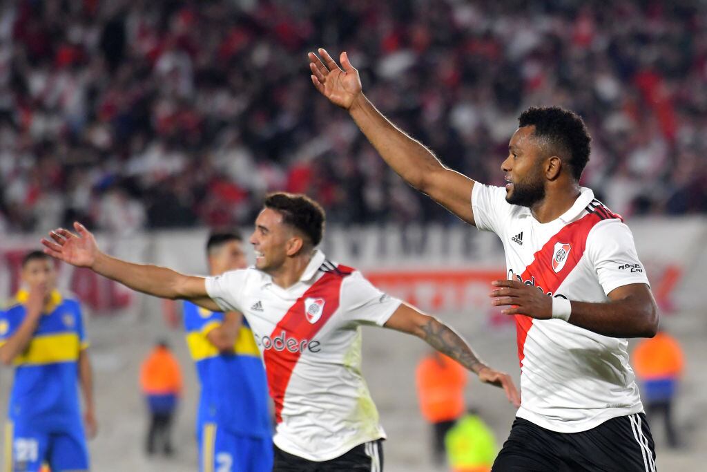 BUENOS AIRES, ARGENTINA - MAY 07: rp during a Liga Profesional 2023 match between River Plate and Boca Juniors at Estadio Más Monumental Antonio Vespucio Liberti on May 07, 2023 in Buenos Aires, Argentina. (Photo by Marcelo Endelli/Getty Images)
