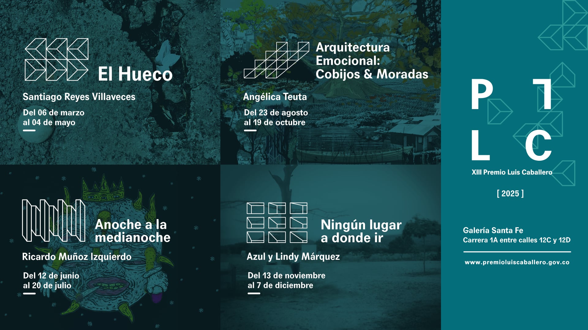 En este orden y en estas fechas se verán las obras nominadas en la Galería Santa Fe.