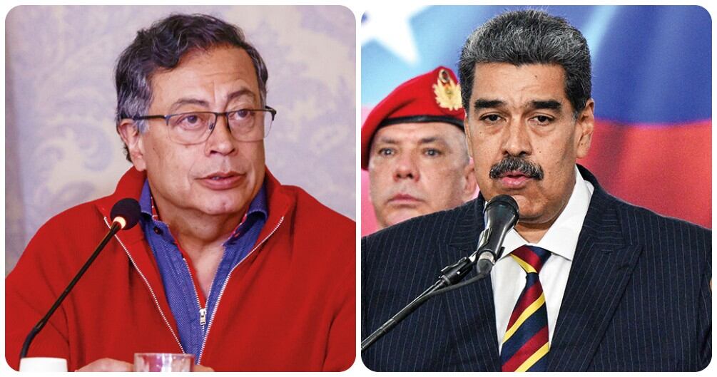 Gustavo Petro y Nicolás Maduro