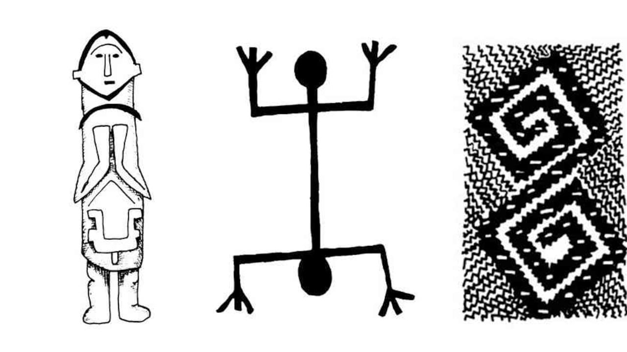 Los textos y dibujos pertenecen al segundo volumen de Pütchi Biyá Uai, una antología de literaturas indígenas compilada por el investigador, escritor y creador intercultural Miguel Rocha, publicados en la Biblioteca Básica de Cultura Colombiana de la Biblioteca Nacional de Colombia.